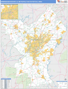 Birmingham-Hoover Metro Area Digital Map Basic Style